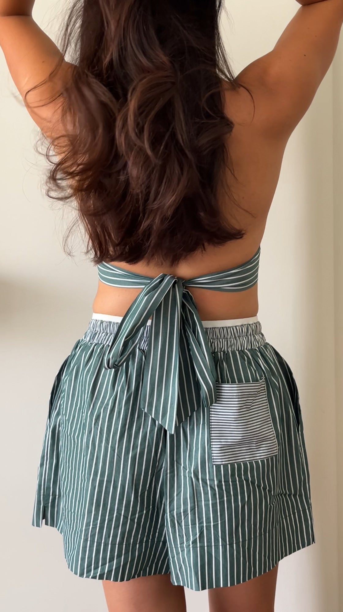 The Striped Boxer Shorts (Seaweed)