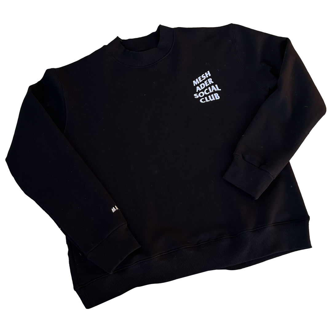 Mesh Ader Social Club Crewneck (Jet Black)