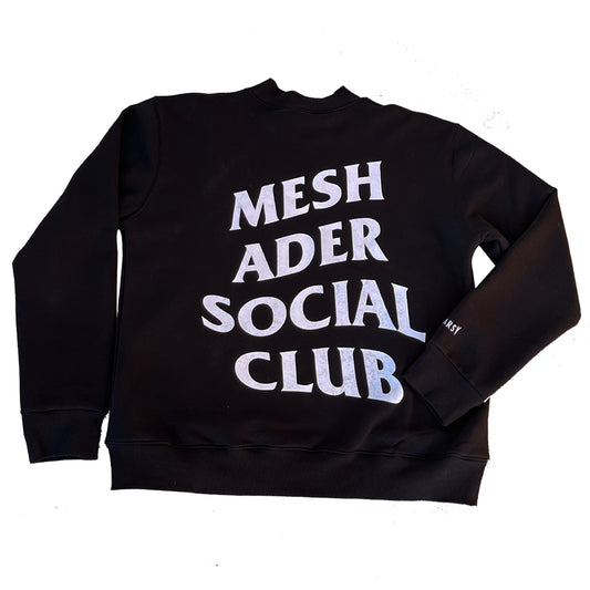 Mesh Ader Social Club Crewneck (Jet Black)